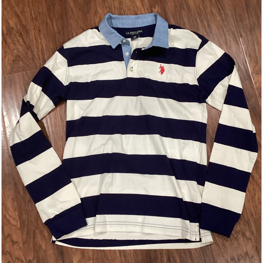 Polo Ralph Lauren Youth Stripe Classic Fit Rugby Polo Shirt XXL(18)